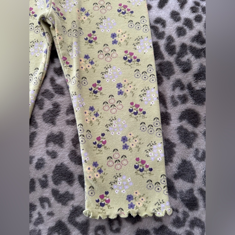 Gymboree Floral Print Leggings in Green Size 12-18 months - Picture 5 of 12